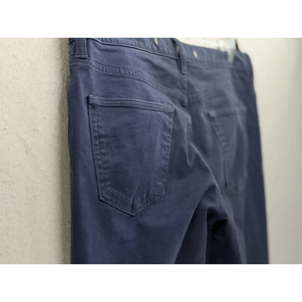 Banana Republic Slim Traveler Pants Mens 34x30 Slate Blue Stretch Office
